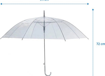 Transparante Paraplu - 2 Stuks - Doorzichtig - Voor Volwassenen - Ø 94 cm