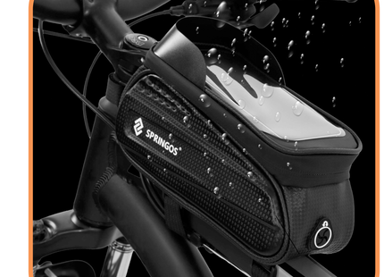 Fietstas - Frametas - Inclusief Telefoonhouder - Waterdicht - Etui/Tas - Klittenband - Zwart