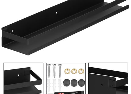 Doucherek | Badkamer Plank | Doucheplank | RVS | 50 cm | Zwart