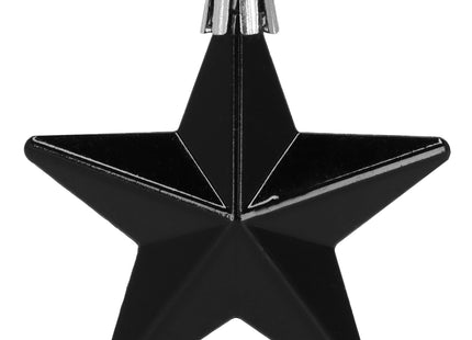 Kerstballen | Sterren | 6 Stuks | Zwart