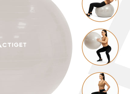 Fitnessballen - Yoga Bal - Pilates - Zwangerschap - Met Pomp - PVC - Grijs - 150 Kg - 65 Cm
