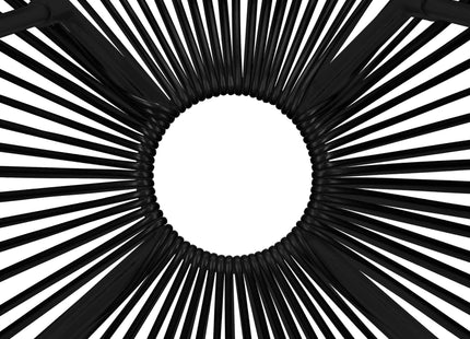 Tuinstoel - Draad - Rotan - Zwart - 87 x 70 x 73 CM