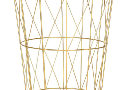 Salontafel | Salontafel Rond | Bijzettafel | 1 Stuk | 35 cm | Goud/Hout