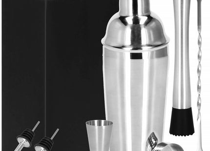 Cocktail Set | 6-Delige Cocktail Shaker Set | Cocktailset | Bartender set | RVS | Zilverkleurig