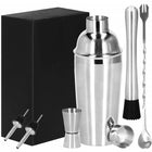 Cocktail Set | 6-Delige Cocktail Shaker Set | Cocktailset | Bartender set | RVS | Zilverkleurig