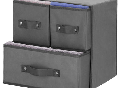Organizer - Kledingkast - 4 Containers - DonkerGrijs - Linnen