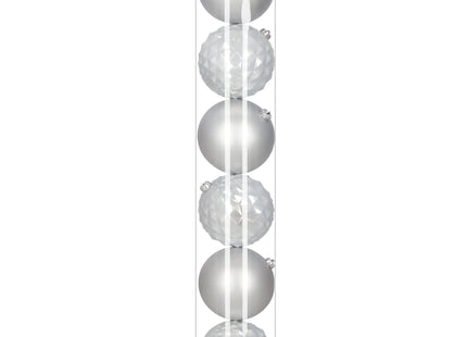 Kerstballen | 6 Stuks | 15 cm | Zilver
