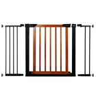 Traphekje | 118 - 124 cm | Traphek | Veiligheidshekje | Metaal | Hout | Zwart/Bruin