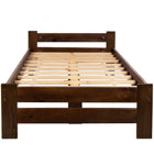 Bed - NaaldHout - Lattenbodem - Eenpersoons -  2 Personen - Comfortabel - Donkerbruin - 160 x 200 cm - 200kg