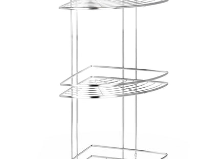 Doucherek - Badkamerplank - Hoekplank - RVS - Zwart - Driehoekig - 9 Kg - 25 X 25 X 58 CM