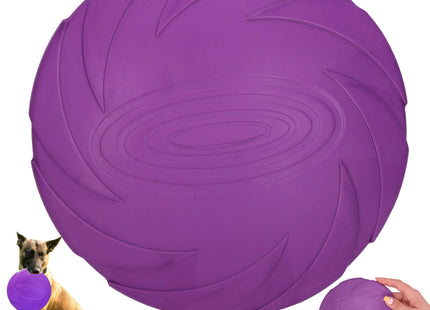 Frisbee Voor Honden - Schijf  - Voerbak - 2 in 1 - Rubber - Paars - 18 Cm