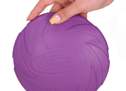 Frisbee Voor Honden - Schijf  - Voerbak - 2 in 1 - Rubber - Paars - 18 Cm