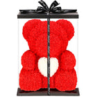 Rozen Beer | Rozenbeer | Rose Bear | Rozen Teddybeer | Liefde | Inclusief Giftbox | 68 x 50 x 48 cm | Rood / Wit
