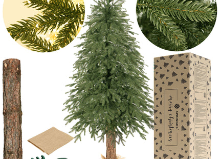 Kunstkerstboom Op Stam | PE - Sparrenhout | 220 cm | Zonder Verlichting