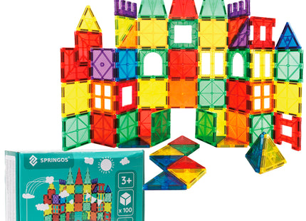 Springos® Magnetisch speelgoed - Speelgoed Kasteel - 100 Stuks - Montessori speelgoed - Speelgoed kinderen
