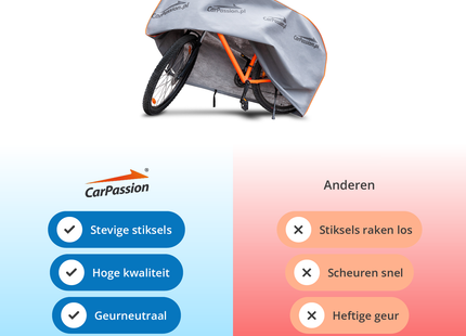 CarPassion Fietshoes - Beschermhoes - Waterdicht &amp; Vorstbestendig - Maat S - Grijs
