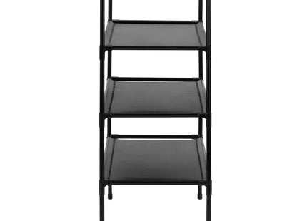 Schoenenrek | 9 - 12 Paar Schoenen | 3 Laags | Polyester/Metaal | Zwart | 28 X 72 X 72 CM