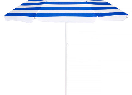Parasol | Strand Parasol | Parasols | Opvouwbaar | 180 cm | Blauw/Wit