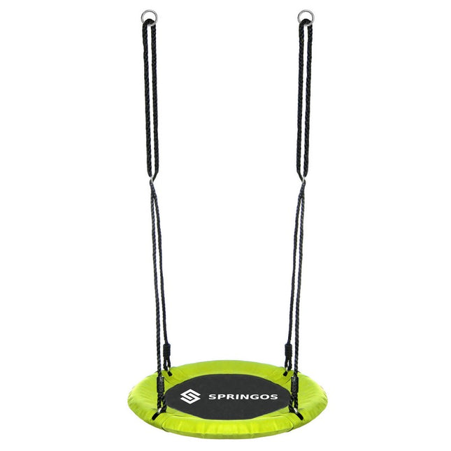 Nestschommel | Kinderschommel | Ø70 CM | Max 150 KG | Gifgroen/Zwart