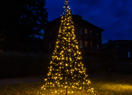 Galaxy LED Kerstboom - Vlaggenmast Verlichting - 8 Meter - Warm wit - 1600 LED - ⌀ 380