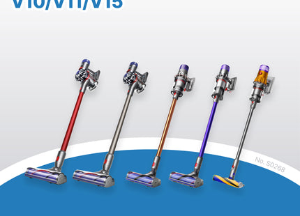 SQOON Stofzuiger Mondstuk Geschikt voor Dyson Stofzuiger V7 / V8 / V10 / V11 en v15 Series - Zuigmond voor Dyson Steelstofzuiger - LED Licht