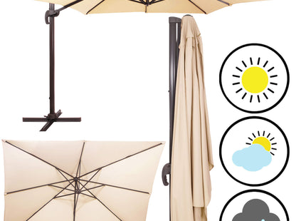 Parasol | Parasols | Kantelbaar | Met Ventilatie | Beige | 500 cm