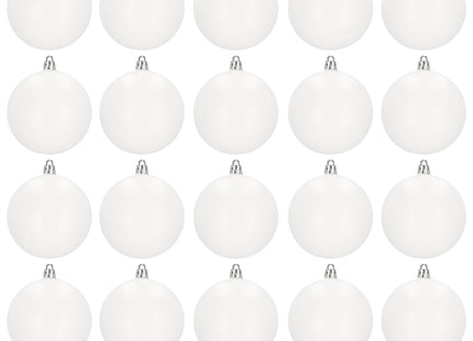 Kerstballen | 20 Stuks | 8 cm | Wit
