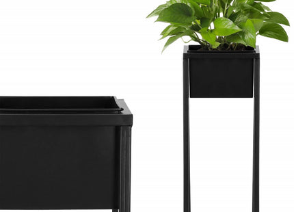 Staande Plantenbak | Plantenbakken | Bloempothouder | Metaal Zwart | 60 cm