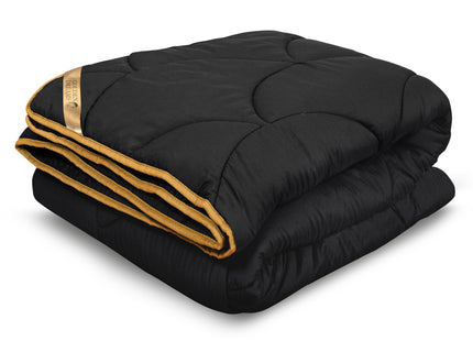 2-in-1 Dekbed - 140 x 200 cm - Zwart- Dekbed zonder overtrek - Anti Allergie & Ademend - All Year Dekbed - Zomerdekbed & Winterdekbed