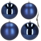Kerstballen | 4 Stuks | 12 cm | Marineblauw