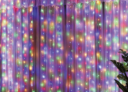 Lichtgordijn | IJspegel Verlichting | Inclusief USB En Afstandsbediening | 300 LED | Multicolor | 3 M Inclusief Flitsfunctie