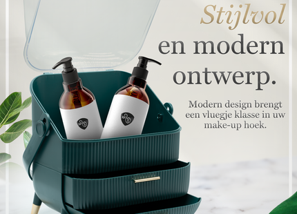 Make Up Organizer -  Sieraden Houder -  Opberdoos - Groen