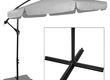 Parasol | Parasols | Kantelbaar | Met Ventilatie | Lichtgrijs | 290 cm