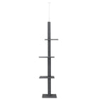 Krabpaal - 4 Etages - Voor Katten - Toren - Meubelbescherming - 42 x 26.5 x 286 cm - Grijs