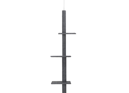 Krabpaal - 4 Etages - Voor Katten - Toren - Meubelbescherming - 42 x 26.5 x 286 cm - Grijs