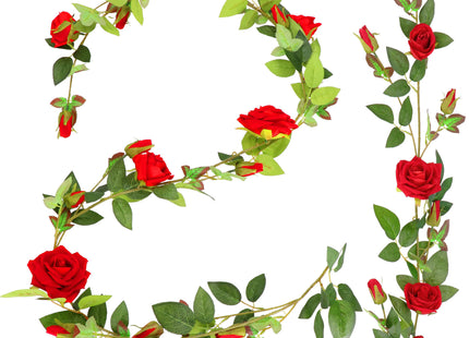 Kunstbloem - Wanddecoratie - Rozen - 180 cm