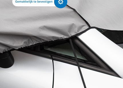 CarPassion Autohoes - Half Cover - Beschermhoes - Waterdicht &amp; Vorstbestendig - Maat M/L - Grijs - 295 x 75 cm
