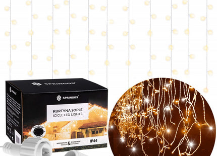 IJspegel Verlichting | 12 m + 2.5 m Snoer | 300 LED | Flash | Koppelbaar | Warm Wit
