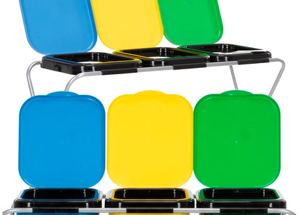 Vuilniszakkenhouder - Frame voor Afvalzakken - Standaard - 2 delen - Geel/Groen/Blauw - 30 Kg