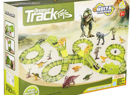 Dino Racebaan | Inclusief Twee Jeeps | 320 Delen | Groen