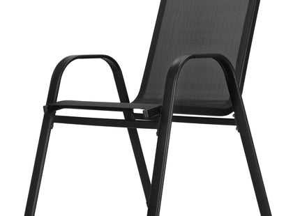Tuinstoelen | Tuinstoelen | Staal | Textileen | 1 Stuks | Zwart | 120 Kg