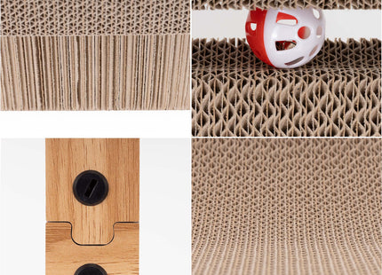 Krabpaal - Voor Katten - Meubelbescherming - Met Bel - Kattenkruid - 50 cm - Bruin