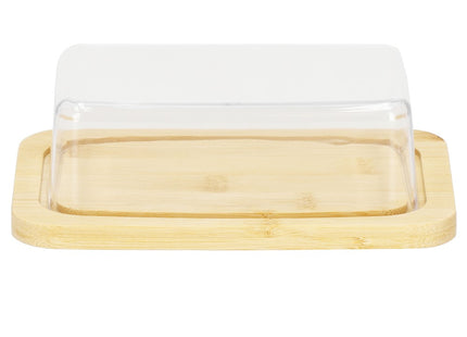 Botervloot | Botervloot met deksel | 20 cm | Naturel/Transparant