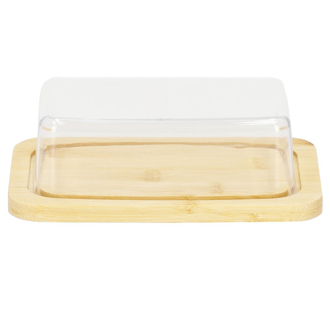Botervloot | Botervloot met deksel | 20 cm | Naturel/Transparant