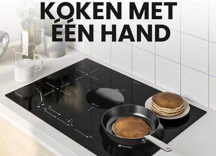 Inductie Beschermer | Pannenonderzetter | Set van 4 | 22CM | Bestendig tot 240 ºC | Siliconen | Zwart