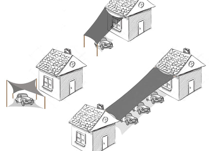Schaduwdoek | Zonnezeil | Vierkant | 4 x 4 m | 90% Schaduw | Grafiet