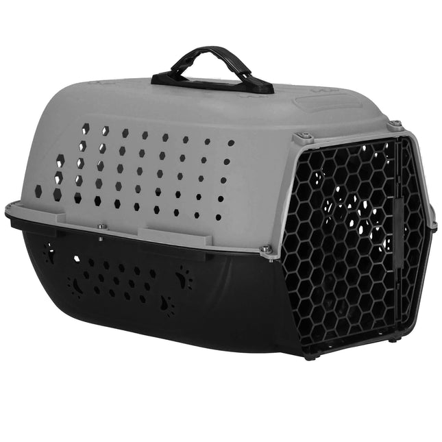 Katten Reismand - Reismand - Kattenmand - Draagbaar - Grijs/ Zwart - 7kg - 48 x 33 x 28 cm