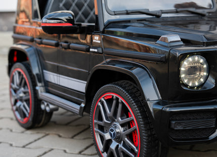 Elektrische Mercedes AMG G63 - Elektrische Auto - 12 V Accu - AUX - Aangedreven - Afstandsbediening - Kunststof - Metaal - Zwart - Rood