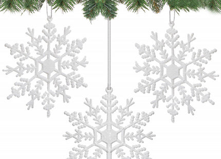 Kersthanger | Sneeuwvlok | 12 cm | 3 Stuks