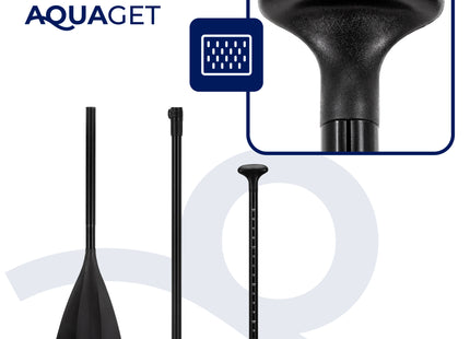 SUP Board - Opblaasbaar Paddle Board - Met Tas - Met Zitje -Inclusief Accessoires - Complete Set - Max. 150KG - 350x81cm - Zwart